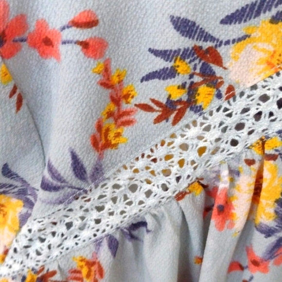 Jodifl Blue Floral dress Size Small /Med  pockets - Picture 6 of 7